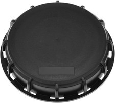 Black 6in Solid IBC Tote Cap for Mauser Tanks HDPE Leakproof Chemical Resistant