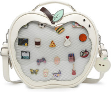 Cute Red Apple Ita Bag, Kawaii Pin Display, Purse, Backpack, Crossbody, Shoulder