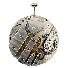 Antique IWC International Watch Co. 21j Pocket Watch Movement Caliber 77 Swiss