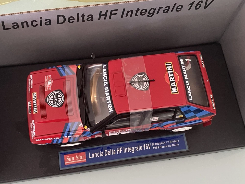 Sunstar Sun Star Lancia Delta HF Integrale 16V Rallye Sanremo 1989 Biasion 1/18 - Photo 2/4