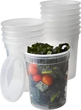 Avant Grub Food Storage Containers, BPA-Free Plastic, Deli 32 Oz, 12 Pack 