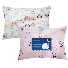 Kids Toddler Pillowcases - 2 Pack Cotton Pillowslip Case Fits Pillows Sized 1...