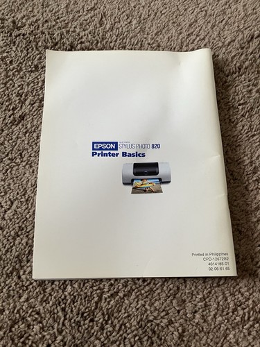Epson Stylus Photo 820 Printer Basics Manual - COMPLETE! - GOOD! - Picture 2 of 3