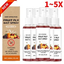 1~5X Portable- Fruit Fly Spray , Highly Effe ctive Fruit Fly Killer -  NEW