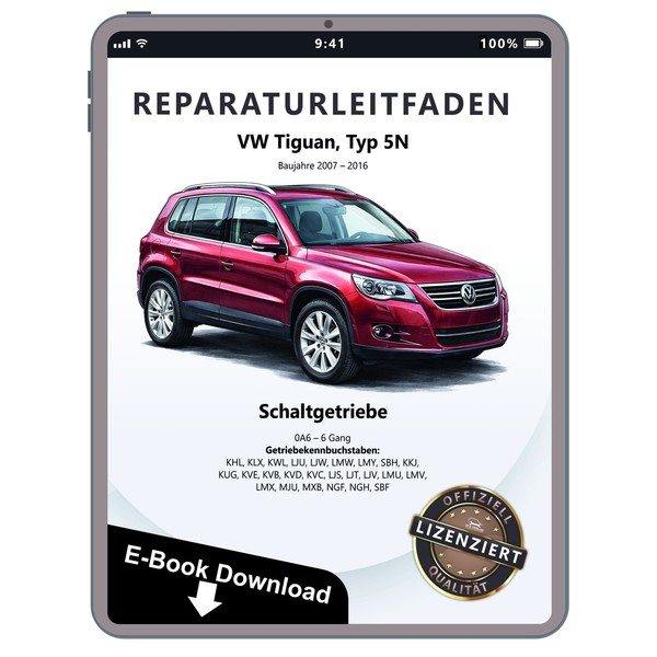 VW Tiguan 5N 07-16 6 Gang Schaltgetriebe 0A6 Kupplung Reparaturhandbuch Download-image