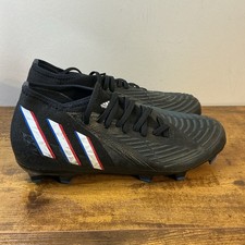 Adidas Predator Edge.3 FG Soccer Cleats Men's Black Tricolor Size 7 US GW2296