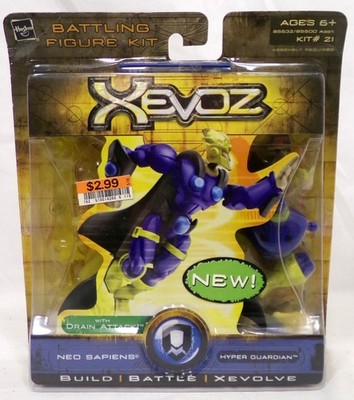 2004 Hasbro Xevoz Neo Sapiens Hyper Guardian Kit #21 Battling Figure Kit New