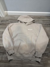 White Fox Hoodie M/L Tan Vol. 3 Puff Print Graphic Streetwear Sweatshirt