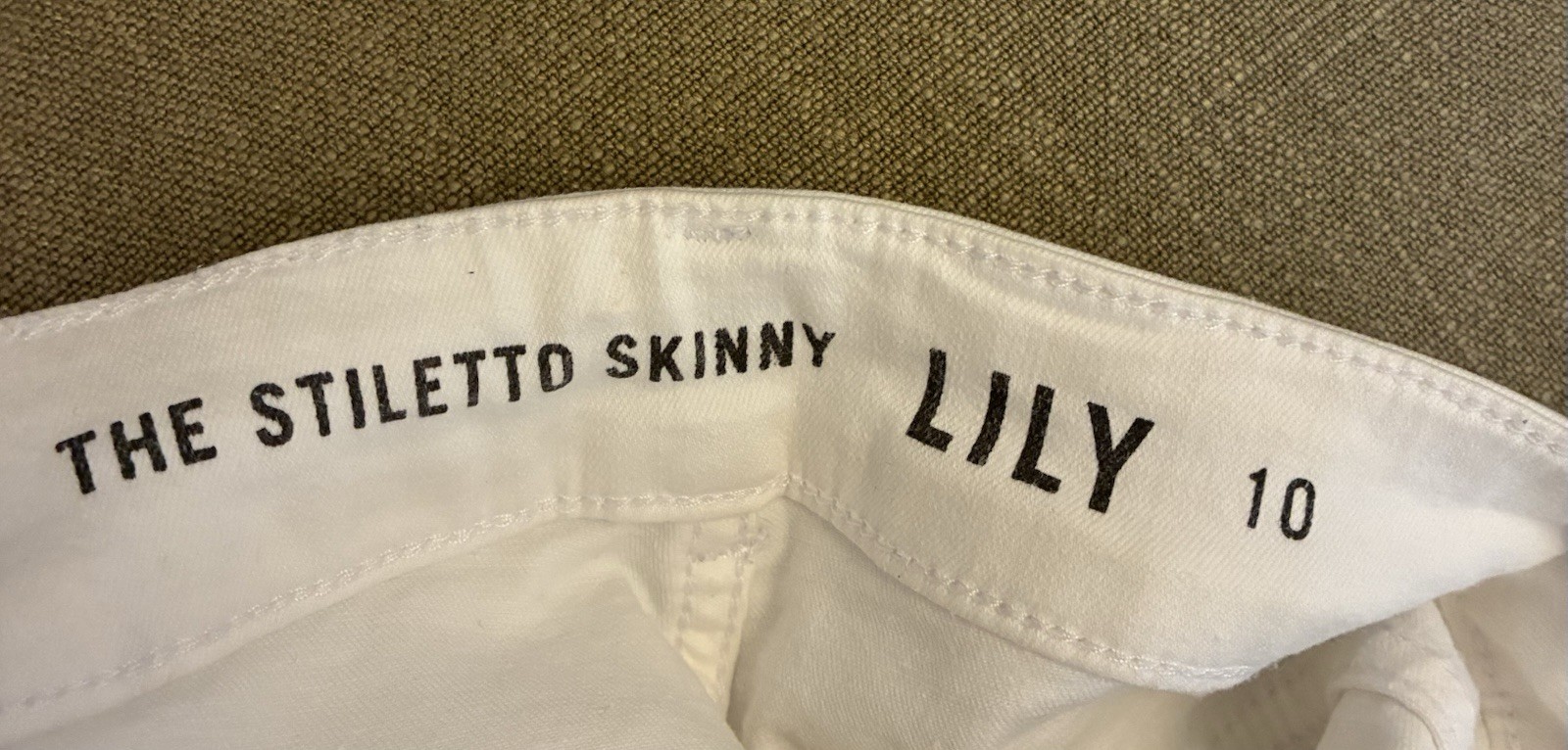 Immaculate Oasis Stiletto Skinny White Jeans Size 10 - Front Zip image 5