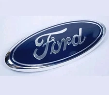 2004-2016 For Ford 9" x 3.5" BLUE OVAL CHROME Emblem Fits: Grille & Tailgate