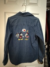 Disney Micky Minnie Women s Small Jean Jacket/Button Up