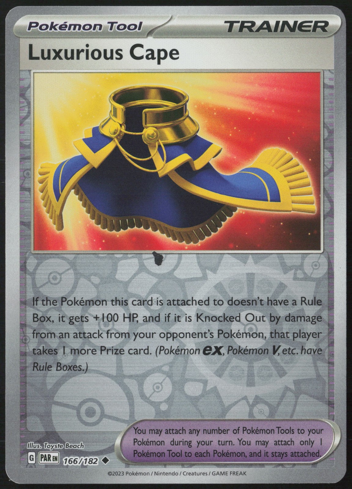 Luxurious Cape 166/182 SV04: Paradox Rift Uncommon Reverse Holofoil EN Pokemo...