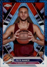 2023-24 Topps Chrome - Pete Nance #144 Blue Refractor (RC)