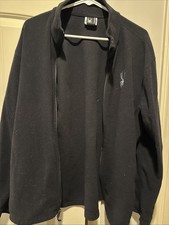 Spyder Mens Full Zip Fleece Jacket Black Larg...