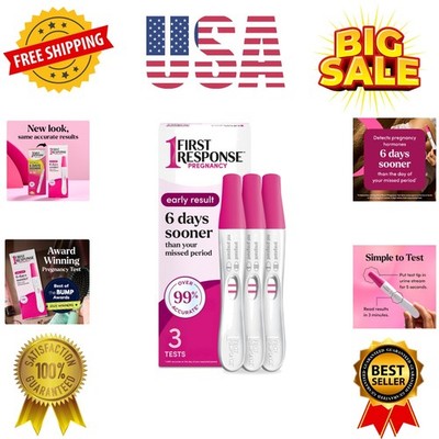 Early Result Pregnancy , 3 Pack Packaging &  Design May Vary