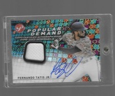 2022 Topps Pristine Popular Demand Fernando Tatis Jr. Auto Relic 04/25 Autograph