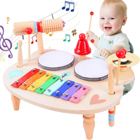 Ygjt Schlagzeug Kinder, Trommel 10-In-1 Musikinstrumente Kinder Ab 1 2 3 Jahre M