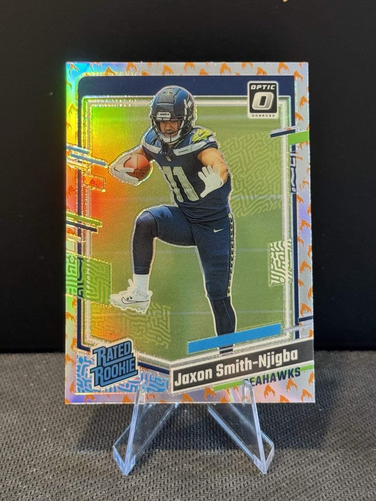 2023 Panini Donruss Optic - Rated Rookie Jaxon Smith-Njigba #293 Fire Prizm (RC)