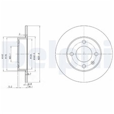 2x Bremsscheibe hinten für VW Lupo 1 6X1 Polo 6N2 3 6N1 6V2 6V5 | 26205458