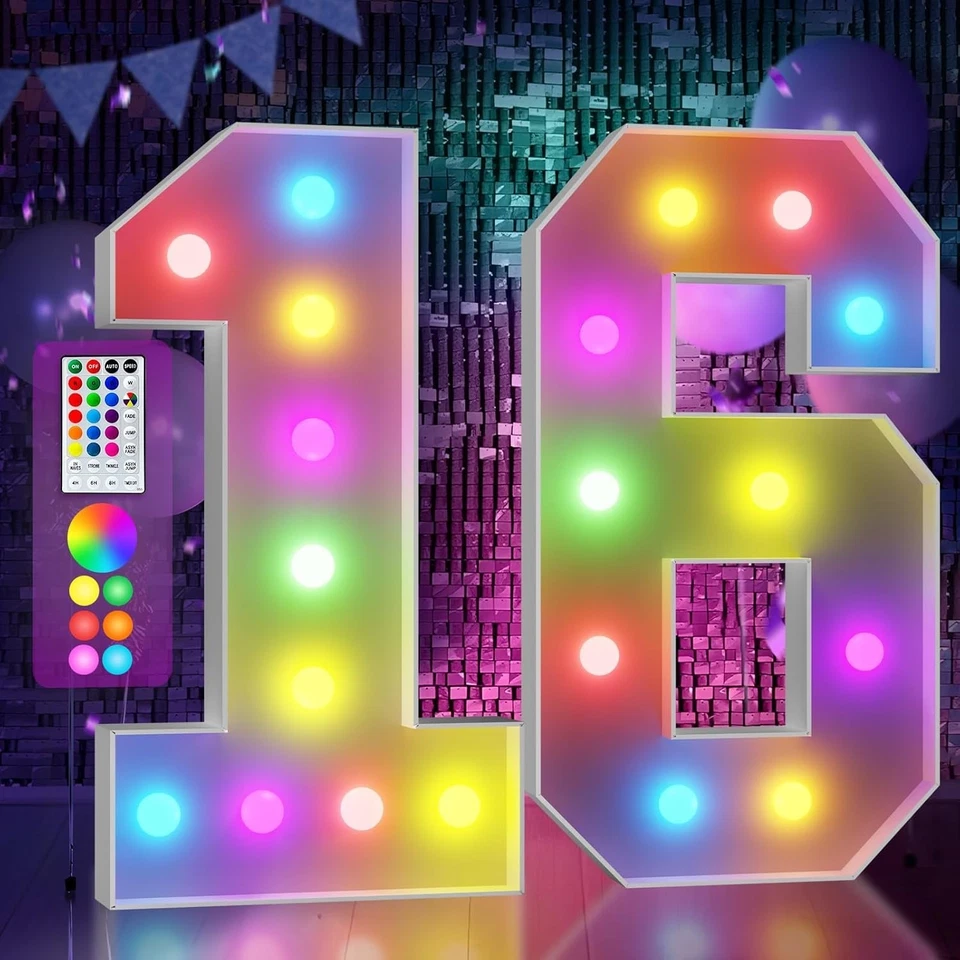 Marco globo mosaico 18 colores para dulce 16 aniversario Foto 3 de 4