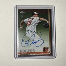 2019 Topps Chrome Rookie Autographs Josh Rogers Auto Baltimore Orioles