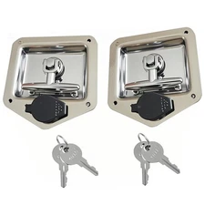 T Handle Latch Rv Truck Door Tool Box Lock with Keys Gasket Stainless Steel T...