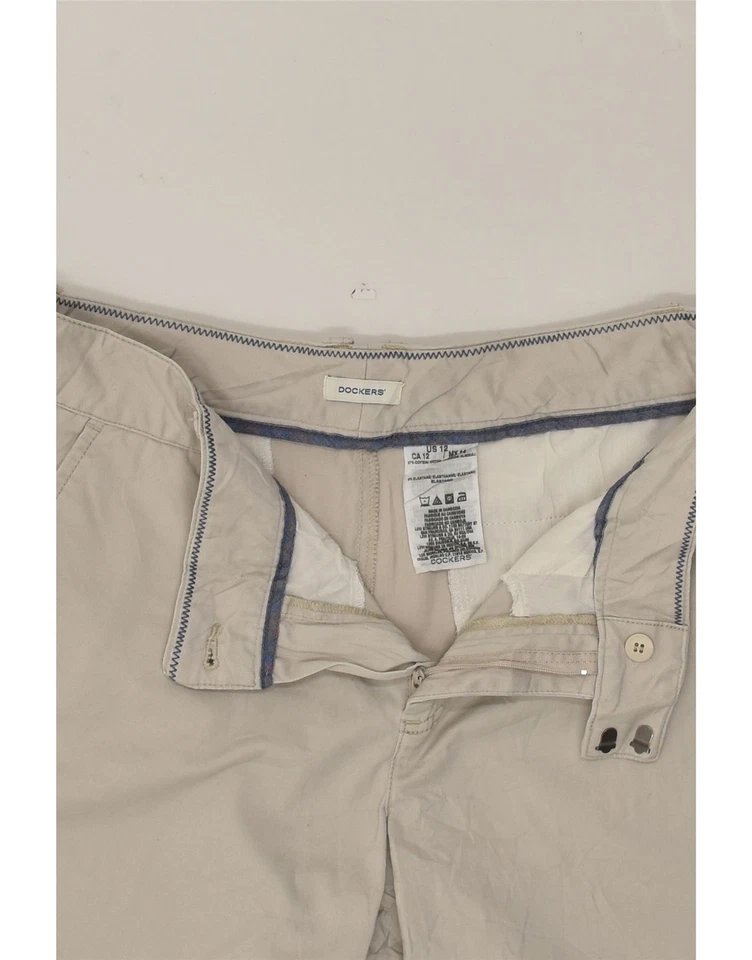 DOCKERS женщин Chino шорты США 12 большой W34 серый хлопок AP02 - Изображение 3 из 3