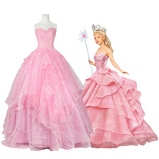 Wicked Part One Glinda Cosplay Costume  Movie Outfit