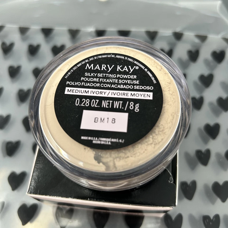 NIB Mary Kay Silky Setting Powder .28 Oz. Medium Ivory 175892 FAST SHIP - Image 2 of 2