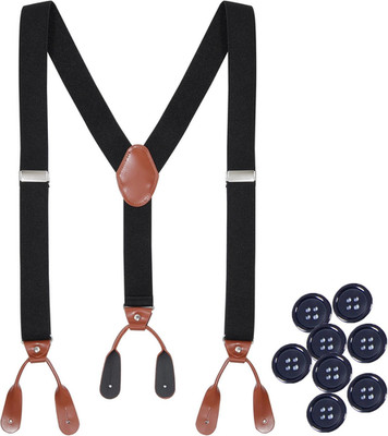 Herren Hosenträger zum Knöpfen- Einstellbare Men Suspenders 3.5 cm/1.38 inch Bre