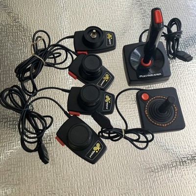 Atari Lot 4-Paddle 1 Joystick 1-Pointmaster Stick 2600 Original Vintage Untested