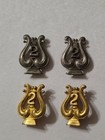 Lot of 1902 era US Army 2nd band regiment collar pins insignia  — photo 1