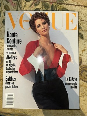 VOGUE FR 1990 CHRISTY TURLINGTON YASMEEN GHAURI TATJANA PATITZ CLAUDIA SCHIFFER