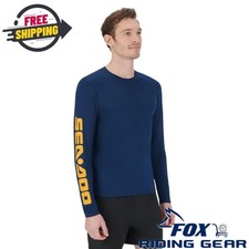 OPEN BOX - OEM Sea-Doo Long Sleeve Shirt Rashguard - Navy BLUE - Men's LARGE