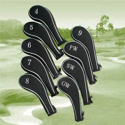 LONGRIDGE 9 Longneck Neopren Golfschläger Eisen Abdeckungen mit Reißverschluss 4-PW, SW, GW rechte oder linke Hand