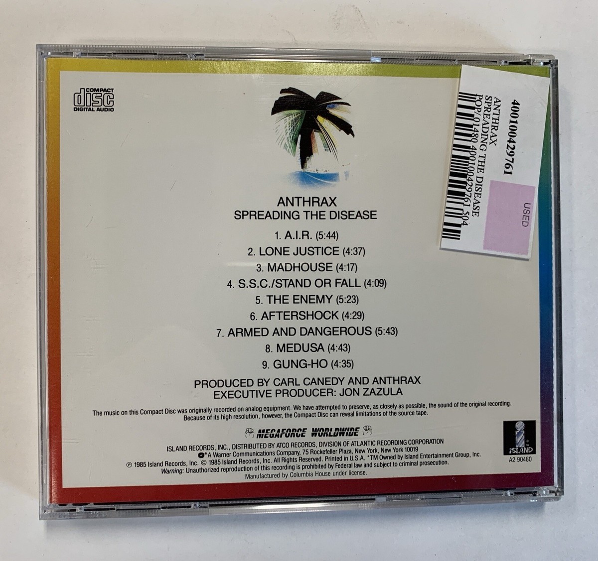 Anthrax - Spreading The Disease CD American Thrash Metal Band | eBay