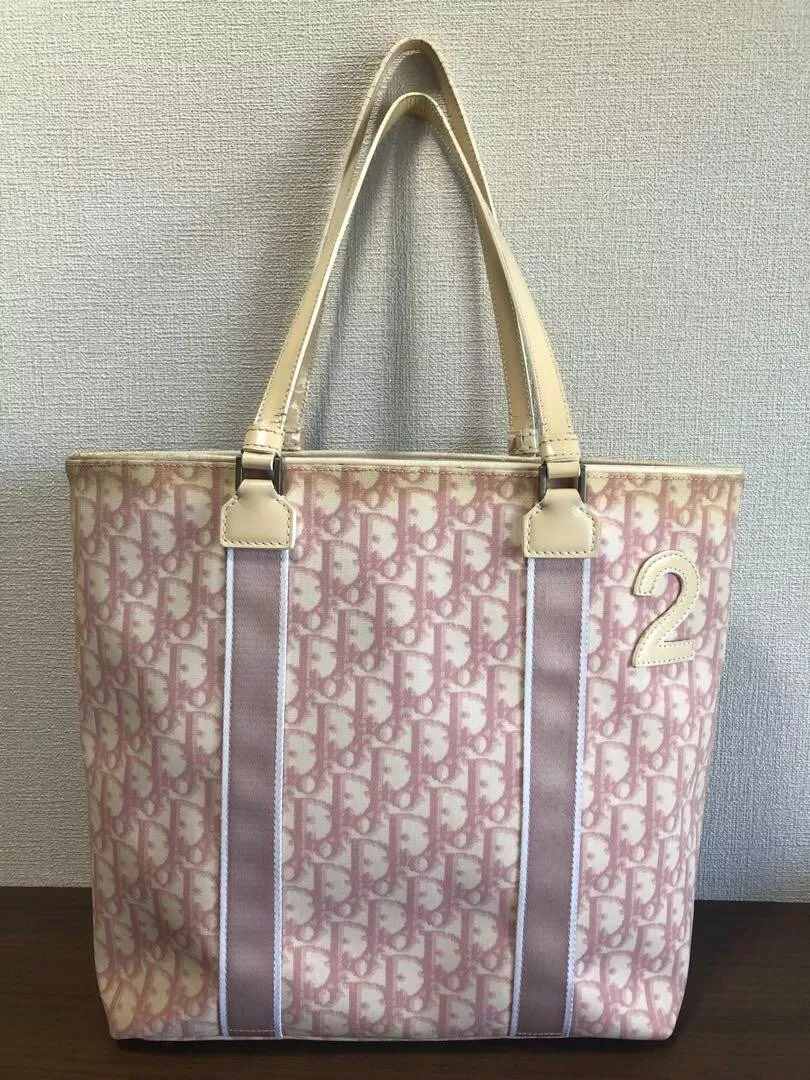 Sac fourre tout Christian Dior Trotter sac bandoulière rose n° 2 PVC avec Sac Poussière Japon