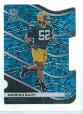 RASHAN GARY 2019 PANINI SPECTRA PRIZM DIE CUT NEON BLUE ROOKIE RC #D 22/50