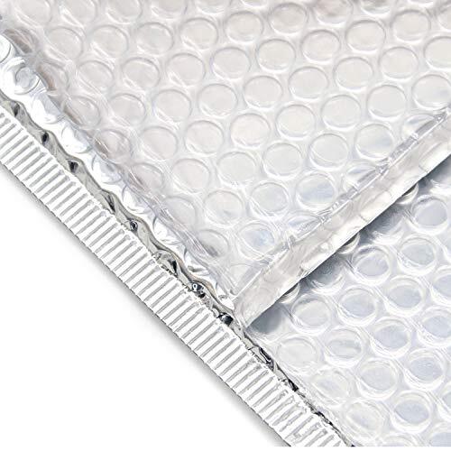 Confezione da 100 mailers metallizzati, buste di spedizione imbottite argento 6""x9"", autosigillante - Foto 5 di 7