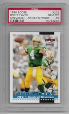 1996 Brett Favre PSA 10, Score, ARTIST'S PROOF, #273, CHECKLIST, Packers, POP 2