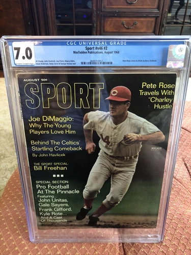 sport magazine 1968 Pete Rose FC  newsstand cgc 7.0 highest graded