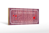 Holzschild Spruch 27X10 Cm Ich Habe Eine BildschöNe Tochter Schild Wooden Sign