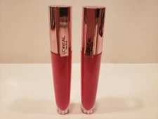L'Oreal~Lot of 2~Glow Paradise Balm-in-Gloss w/ Pomegrante~#80 Sublime Magenta