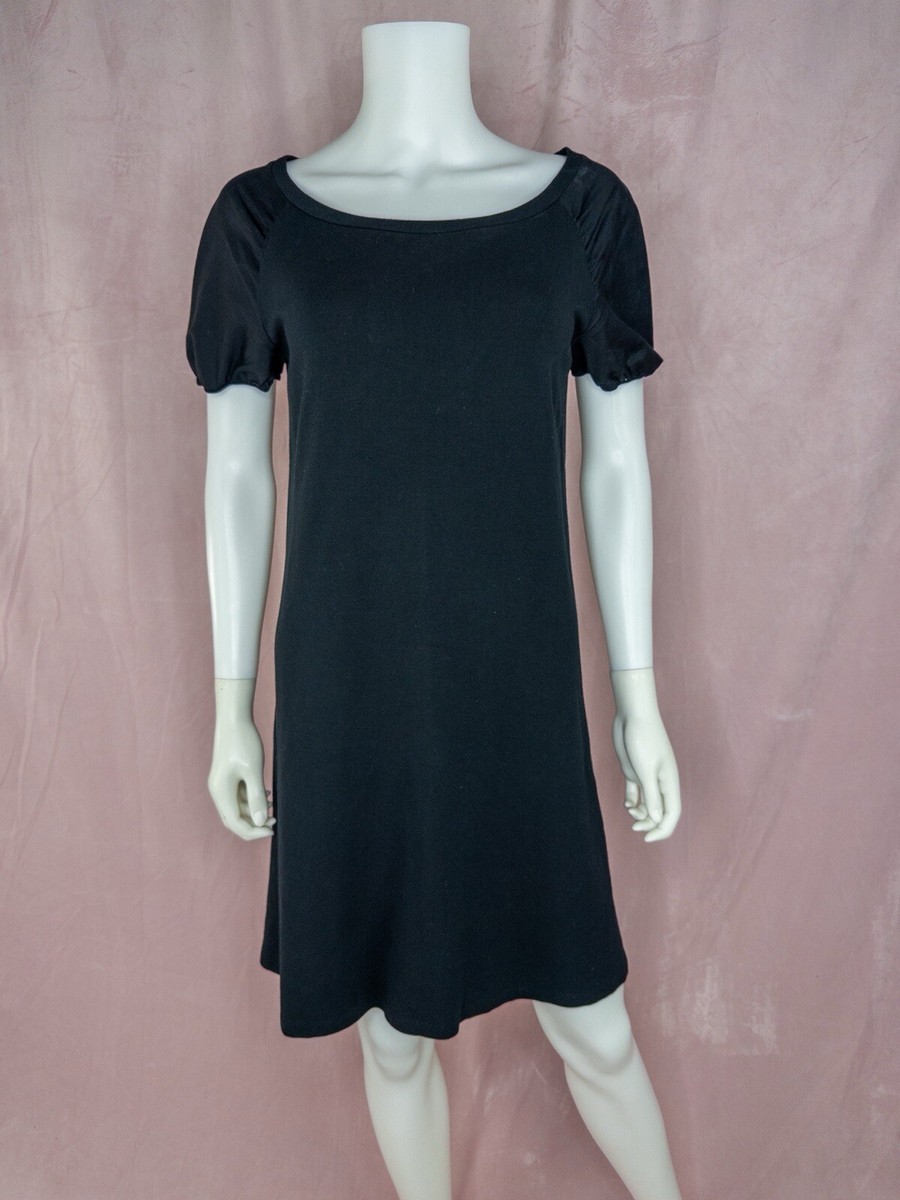 Sport Max Womens Black T Shirt Medium Dress Puff Sleeve Scoop Neck Max Mara Sport Max Womens Black T Shirt Medium Dress Puff Sleeve Scoop Neck Max Mara