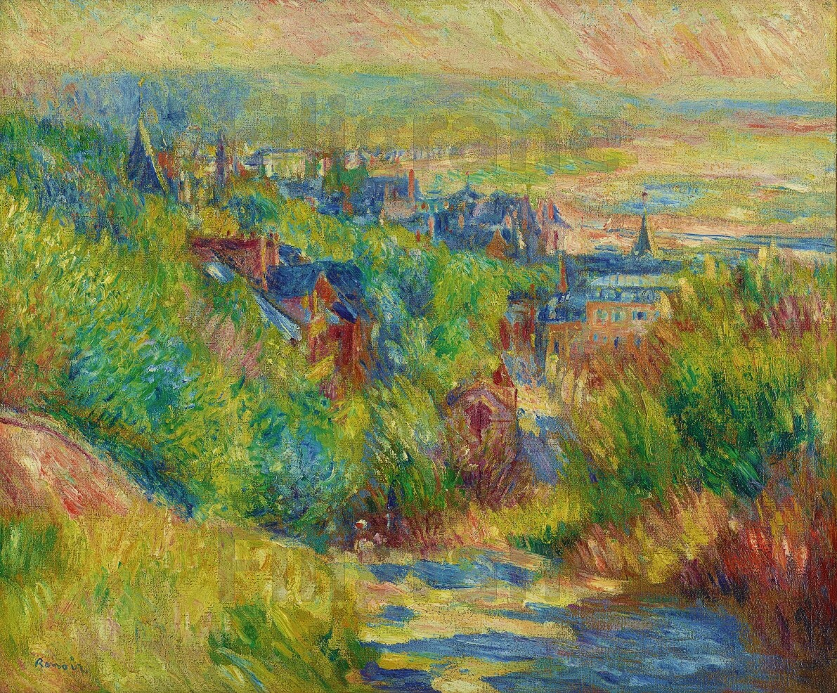 Toile Renoir Trouville magnifique reproduction d'art tendue sur bois 40x60cm