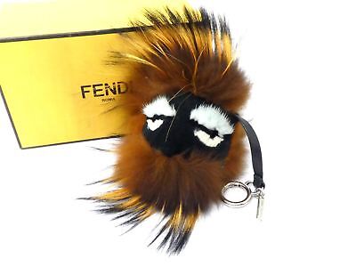 Authentic Fendi Fox Fur Monster Bag Bug Kooky Charm Key Ring Unused D1124 |  eBay