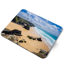 Mouse Mat Pad - Pentire Steps Beach Cornwall UK Laptop PC Desk Office #24001