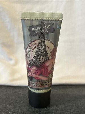 Barefoot Venus RUBY RED Macadamia Oil Body Cream 1 oz / 30 mL   FAST SHIPPING