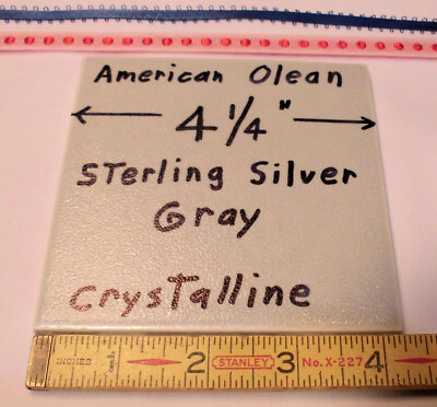 1 pc. Gray - Sterling Silver: Ceramic Tile *Crystalline*  American Olean  4-1/4''