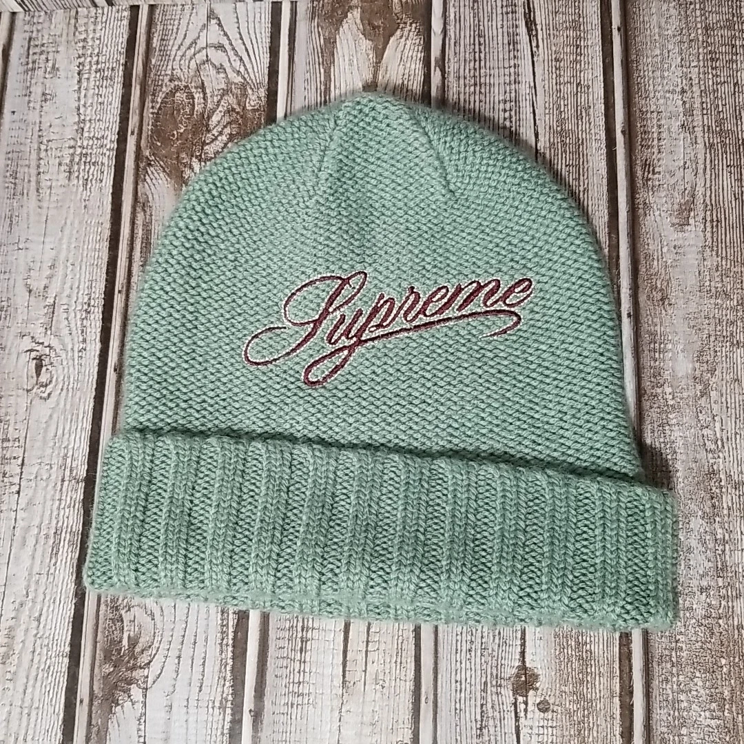 Bonnet bonnet en laine mélangée acrylique tricot suprême bonnet d'hiver logo écriture cursive